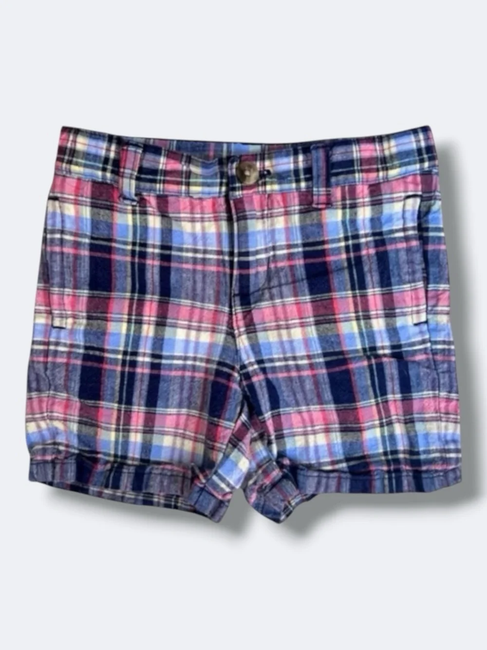 Janie and Jack Shorts Boys 3 Madras Plaid Cotton Preppy Summer Beach